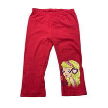 Load image into Gallery viewer, Girls Q tee, cropped leggings, elasticated, Inside leg: 23cm, GUC, size 4-5,  