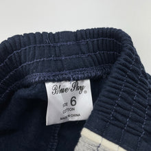 Load image into Gallery viewer, Boys Blue Sky, fleece lined track pants, elasticated, Inside leg: 41cm, EUC, size 6,  