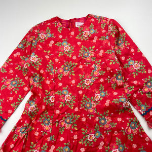 Girls ROOM SEVEN, lightweight floral cotton long sleeve dress, EUC, size 3, L: 54cm