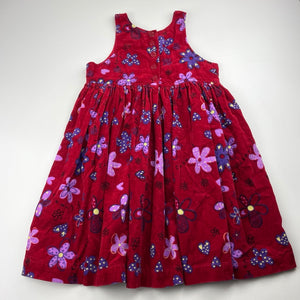 Girls Pumpkin Patch, vintage floral cotton velvet feel dress, armpit to armpit: 32cm, EUC, size 3, L: 64cm