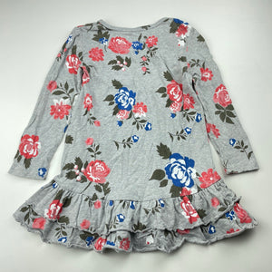 Girls Lily & Dan, floral cotton casual dress, FUC, size 3, L: 47cm