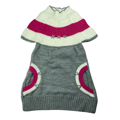 Girls knitted, short sleeve dress, EUC, size 2, L: 47cm