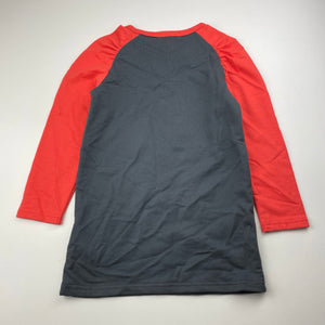 Girls Charlie & Me, orange & grey long sleeve dress, EUC, size 5, L: 52cm
