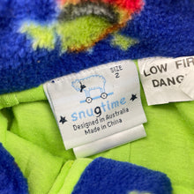 Load image into Gallery viewer, unisex Snugtime, fleece winter all-in-one pyjamas, EUC, size 2,  