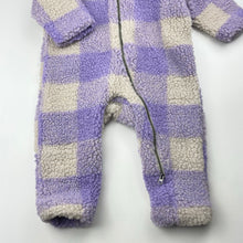 Load image into Gallery viewer, Girls Cotton On, thick fleece hooded winter romper, EUC, size 1,  