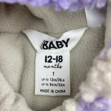 Load image into Gallery viewer, Girls Cotton On, thick fleece hooded winter romper, EUC, size 1,  