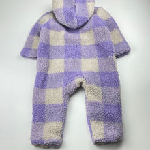 Load image into Gallery viewer, Girls Cotton On, thick fleece hooded winter romper, EUC, size 1,  