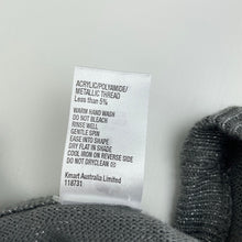 Load image into Gallery viewer, Girls H&amp;T, grey/silver metallic knit dress, EUC, size 5, L: 56cm