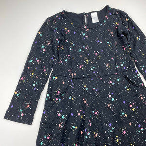 Girls Target, cotton long sleeve dress, pockets, EUC, size 7, L: 60cm