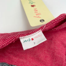 Load image into Gallery viewer, Girls Jack &amp; Milly, red cotton long sleeve dress, NEW, size 7, L: 59cm