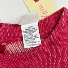 Load image into Gallery viewer, Girls Jack &amp; Milly, red cotton long sleeve dress, NEW, size 7, L: 59cm