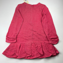 Load image into Gallery viewer, Girls Jack &amp; Milly, red cotton long sleeve dress, NEW, size 7, L: 59cm