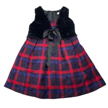 Load image into Gallery viewer, Girls HS, lined checked winter dress, armpit to armpit: 28cm, EUC, size 4-5, L: 53cm