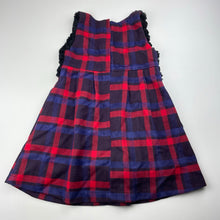Load image into Gallery viewer, Girls HS, lined checked winter dress, armpit to armpit: 28cm, EUC, size 4-5, L: 53cm
