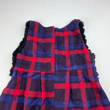 Load image into Gallery viewer, Girls HS, lined checked winter dress, armpit to armpit: 28cm, EUC, size 4-5, L: 53cm