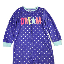 Load image into Gallery viewer, Girls Carters, lightweight fleece all-in-one pyjamas, EUC, size 4,  