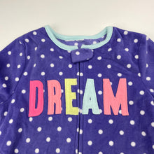 Load image into Gallery viewer, Girls Carters, lightweight fleece all-in-one pyjamas, EUC, size 4,  