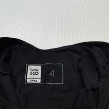 Load image into Gallery viewer, Girls Active &amp; Co, black ballet / dance leotard, GUC, size 4,  