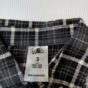 Boys H&T, flannel cotton long sleeve shirt, EUC, size 3,  