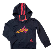 Load image into Gallery viewer, Girls Adidas, fleece lined hoodie sweater, EUC, size 2-3,  