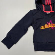 Load image into Gallery viewer, Girls Adidas, fleece lined hoodie sweater, EUC, size 2-3,  