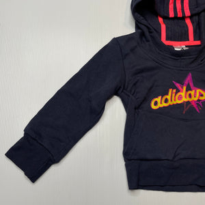 Girls Adidas, fleece lined hoodie sweater, EUC, size 2-3,  