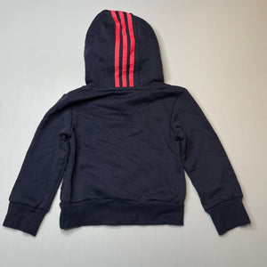 Girls Adidas, fleece lined hoodie sweater, EUC, size 2-3,  