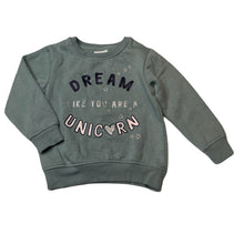 Load image into Gallery viewer, Girls B Collection, fleece lined sweater / jumper, unicorn, GUC, size 3,  