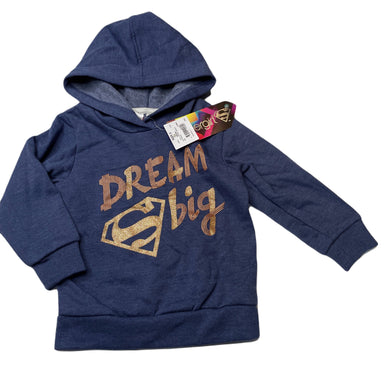 Girls DC Comics, Supergirl fleece lined hoodie sweater, NEW, size 2,  