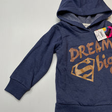 Load image into Gallery viewer, Girls DC Comics, Supergirl fleece lined hoodie sweater, NEW, size 2,  
