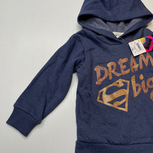 Girls DC Comics, Supergirl fleece lined hoodie sweater, NEW, size 2,  