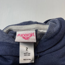Load image into Gallery viewer, Girls DC Comics, Supergirl fleece lined hoodie sweater, NEW, size 2,  