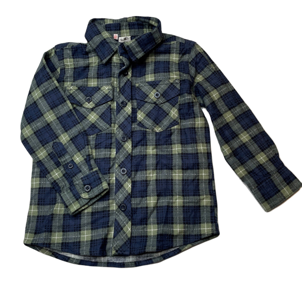 Boys H&T, flannel cotton long sleeve shirt, NEW, size 3,  