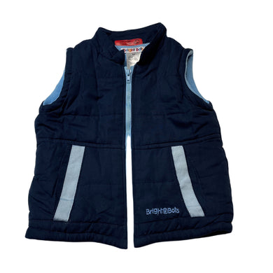 Boys Bright Bots, navy fleece lined vest, FUC, size 3,  