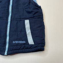 Load image into Gallery viewer, Boys Bright Bots, navy fleece lined vest, FUC, size 3,  