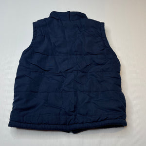 Boys Bright Bots, navy fleece lined vest, FUC, size 3,  