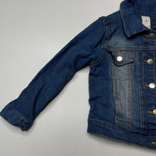 Load image into Gallery viewer, Girls Target, blue stretch denim jacket, poppers, GUC, size 3,  