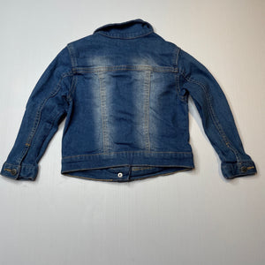 Girls Target, blue stretch denim jacket, poppers, GUC, size 3,  