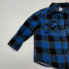 Load image into Gallery viewer, Boys H&amp;T, flannel cotton long sleeve shirt, GUC, size 2,  