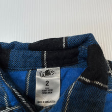 Load image into Gallery viewer, Boys H&amp;T, flannel cotton long sleeve shirt, GUC, size 2,  