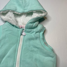 Load image into Gallery viewer, Girls Mango, fleece lined zip up hooded vest, EUC, size 0,  