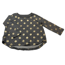 Load image into Gallery viewer, Girls Seed, grey &amp; gold spot cotton top, GUC, size 2-3,  