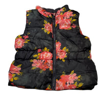 Load image into Gallery viewer, Girls Target, fleece lined floral puffer vest / jacket, EUC, size 3,  