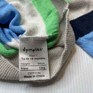 Boys Dymples, lightweight knitted cotton sweater, FUC, size 1,  