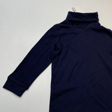 Load image into Gallery viewer, Boys Target, navy cotton roll neck top/skivvy, NEW, size 1,  