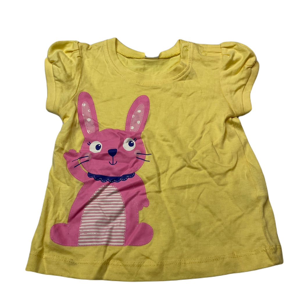 Girls Dymples, yellow cotton t-shirt / top, rabbit, NEW, size 1,  