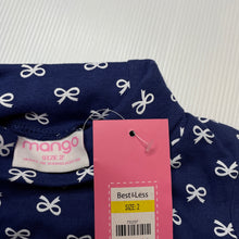 Load image into Gallery viewer, Girls Mango, cotton roll neck top / skivvy, NEW, size 2,  