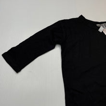 Load image into Gallery viewer, unisex Bonds, black cotton long sleeve top, NEW, size 2,  