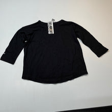 Load image into Gallery viewer, unisex Bonds, black cotton long sleeve top, NEW, size 2,  