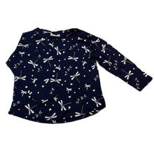 Load image into Gallery viewer, Girls B Collection, navy cotton long sleeve top, GUC, size 2,  